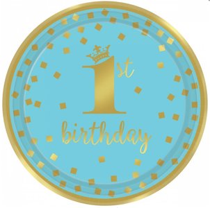 My 1st Birthday Bordjes Blauw